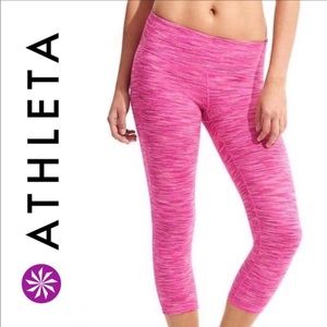Athleta Magenta Space Dye Energy Capri